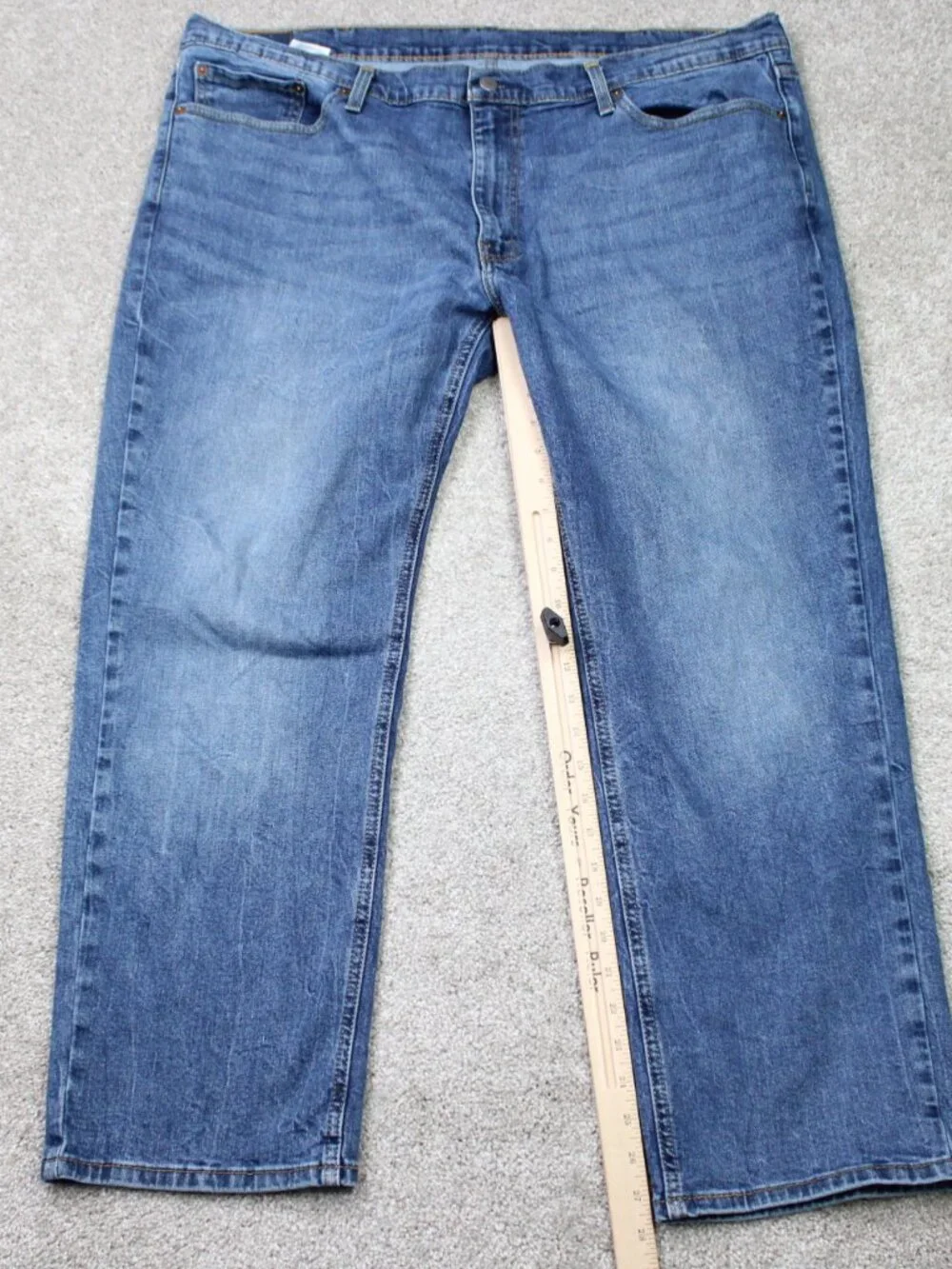 Levi's 541 Jeans Mens 44x28 Blue Athletic Fit Straight Leg Cotton Stretch Denim
